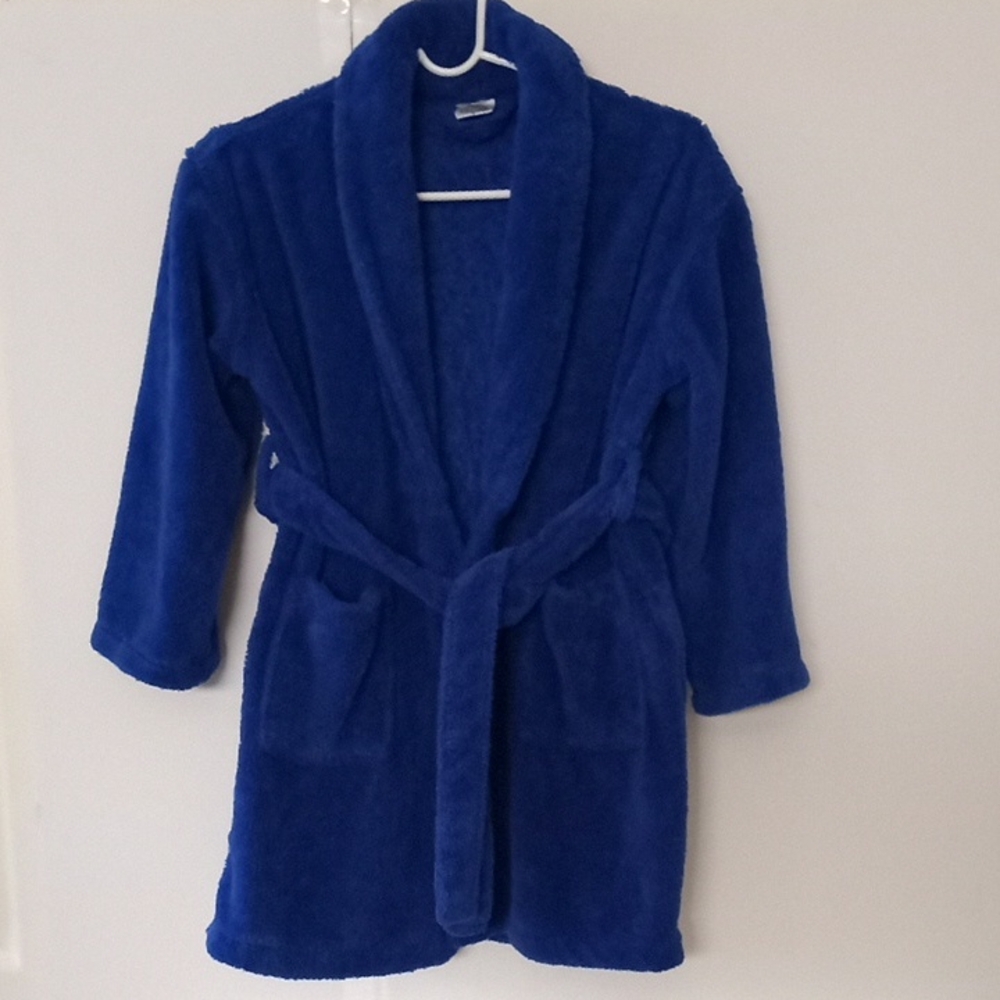 Chakir Linen Kids Microfiber Robe - Size (M) - Blue